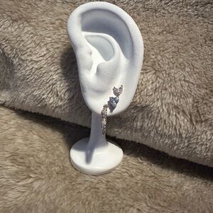 Elegant Set Hearts Hoop Earrings